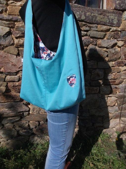 Sac fourre tout turquoise